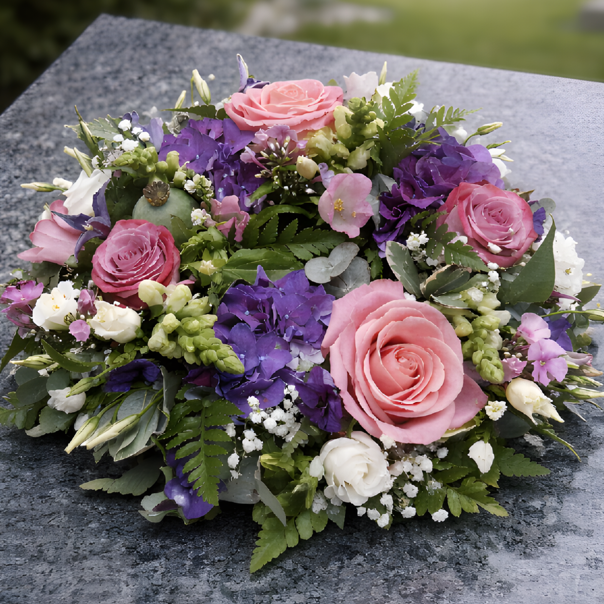 Pink-Purple Funeral Posy