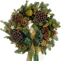 Flowers Delivery in Blackrock - Natural Christmas Wreath