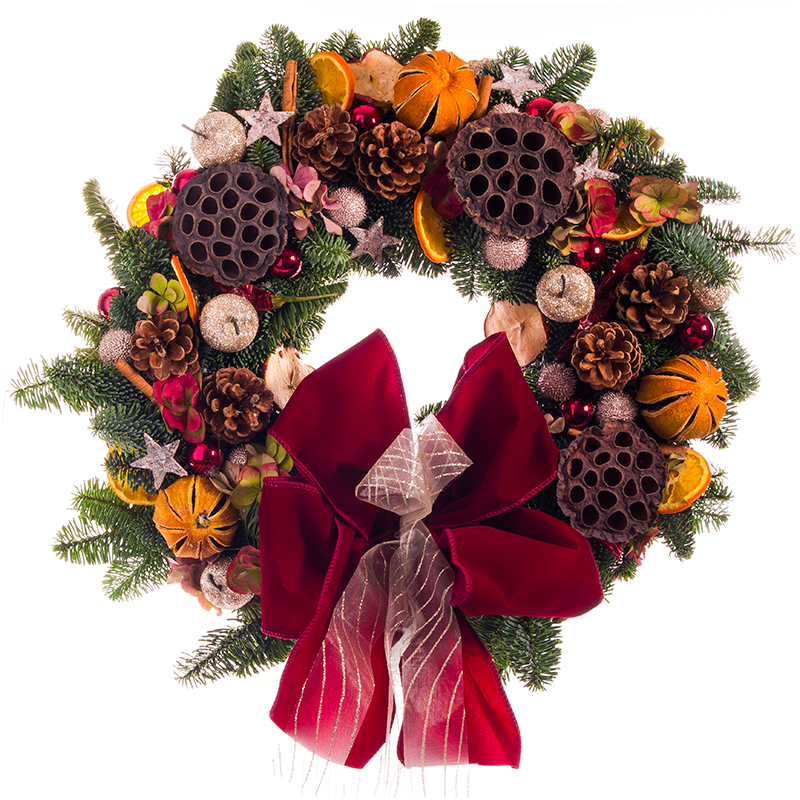 Flowers Delivery in Blackrock - Spice and Fruit Christmas Wreath