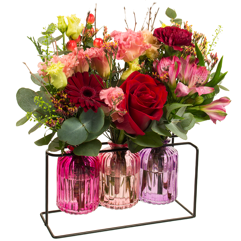 Flower Delivery Blackrock Florist - 3 Colourful Bottles