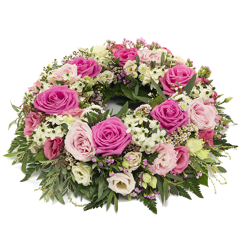 Pink and White Wreath